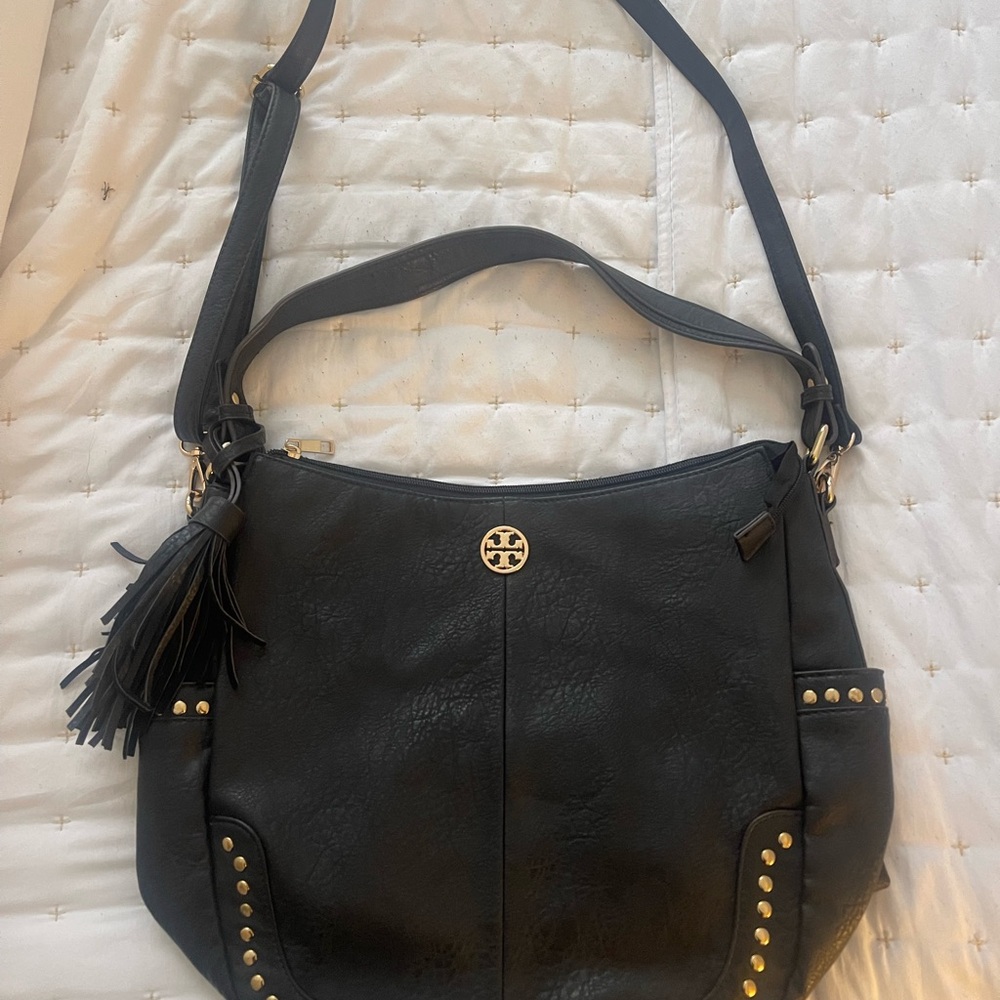 Tory Burch Black Leather Shoulder Bag